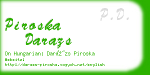 piroska darazs business card